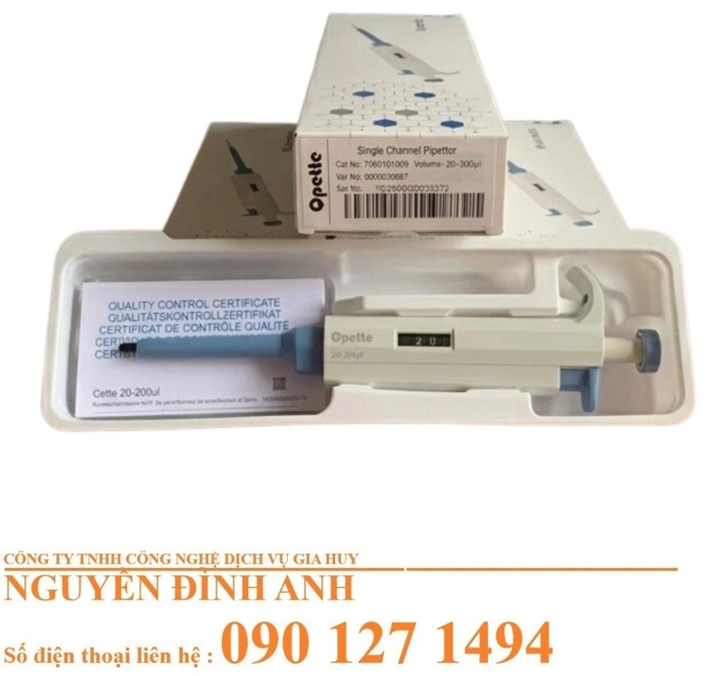 Micropipet Tự Động 1 Kênh Dùng Trong Phòng Thí Nghiệm Dải Đo Từ 0.1 đến 1000ul