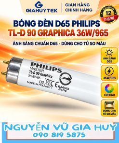 Bóng đèn Philips MASTER TL-D 90 Graphica 36W/965 dùng cho hệ thống so màu phù hợp